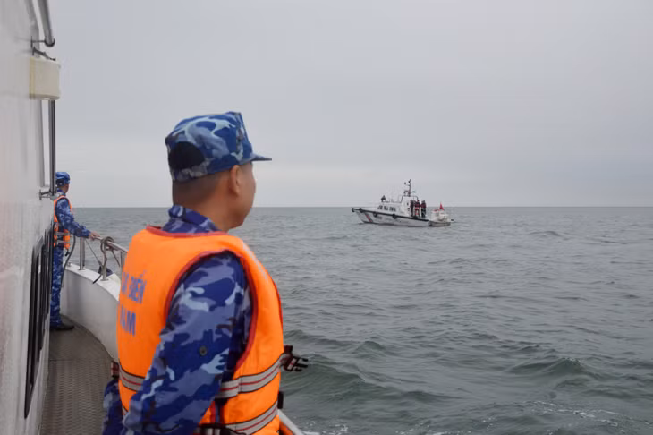 Lực lượng Cảnh sát biển hai nước tuần tra trên vùng biển giáp ranh.