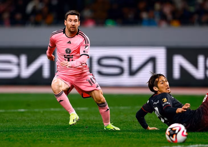 Messi thi đấu khi Inter Miami đá giao hữu tại Nhật Bản (Ảnh: Getty).