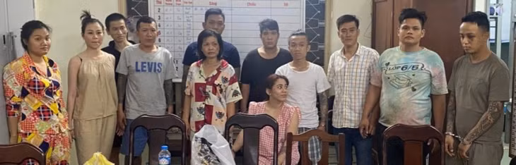 Các đối tượng bị bắt giữ.