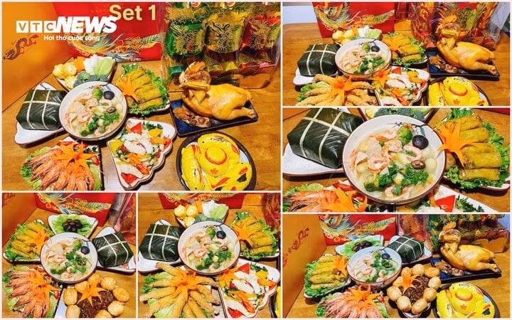 Khách hàng có thể lựa chọn các loại mâm cỗ khác nhau trong dịp cúng ông Công ông Táo. (Ảnh: NVCC)