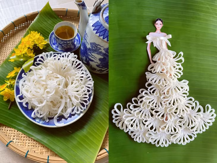 Bộ sưu tập váy dạ hội làm từ mứt Tết ảnh 1