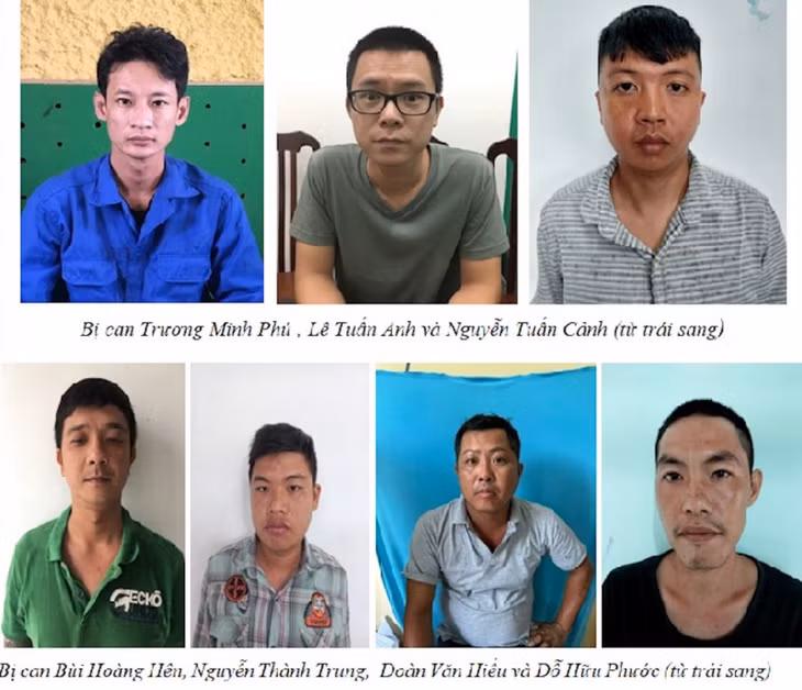 Nhóm 7 bị can bị đề nghị truy tố.