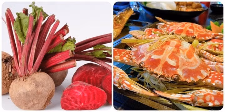 Củ dền và hải sản tuyệt đối không ăn lại sau khi để qua đêm