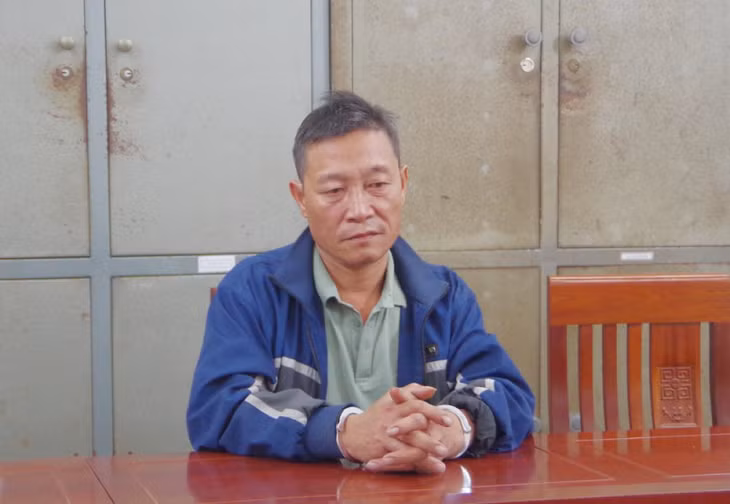 Trần Văn Bắc tại cơ quan Công an.