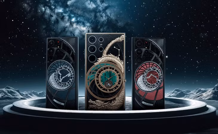Mẫu Galaxy S24 Ultra được trang trí bằng các chòm sao hoàng đạo. Ảnh: Caviar
