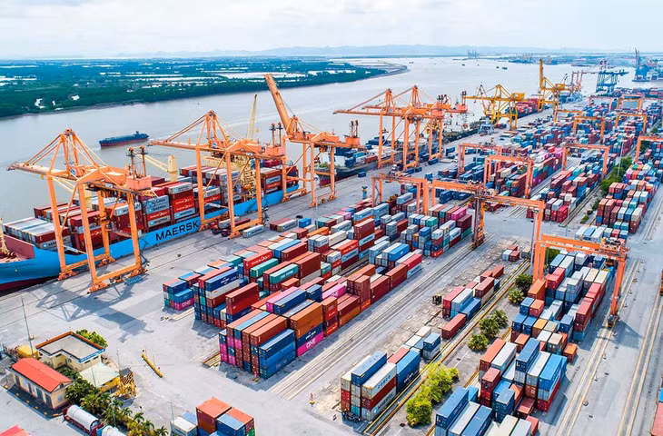 Bốc xếp hàng hóa xuất khẩu tại Cảng Hải Phòng