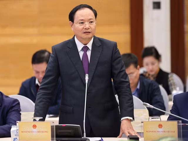 Thứ trưởng Bộ Tài nguyên và Môi trường Lê Minh Ngân thông tin về các kế hoạch, chương trình xây dựng các văn bản hướng dẫn thi hành Luật Đất đai (sửa đổi) - Ảnh: VGP/Nhật Bắc