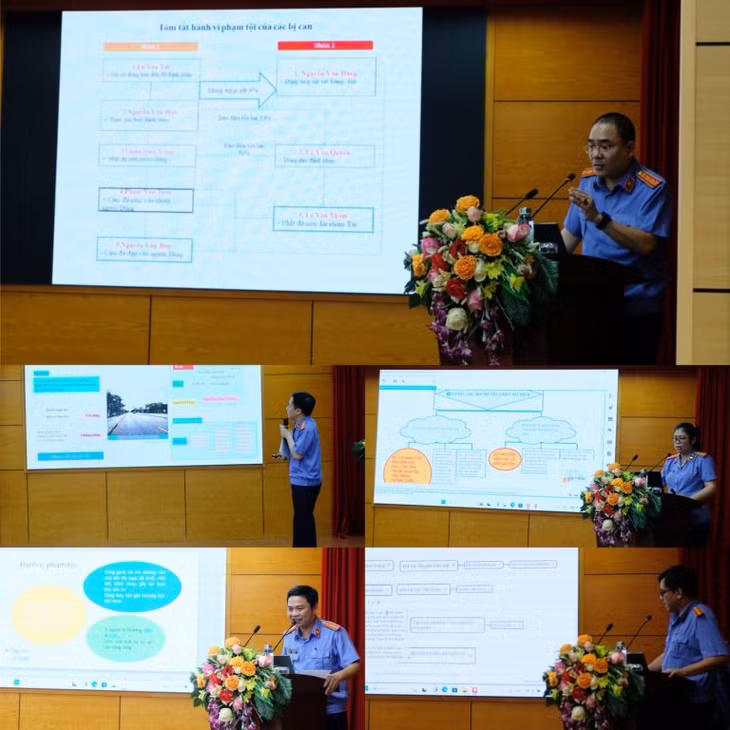 VKSND tỉnh tổ chức cuộc thi Báo cáo án bằng sơ đồ tư duy trong lĩnh vực hình sự năm 2024. Ảnh: Viện KSND tỉnh