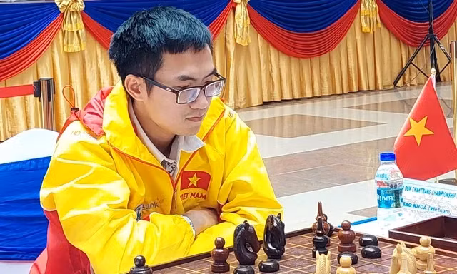 Các kỳ thủ nam sẽ giúp Đoàn TTVN có huy chương đầu tiên tại SEA Games 32? Ảnh: Vietnamchess.vn