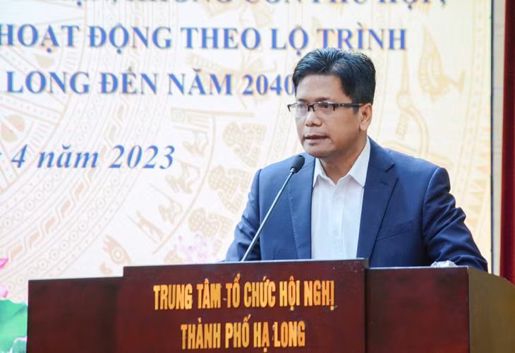 Đại diện Công ty CP Xi măng Thăng Long phát biểu ý kiến tại hội nghị.