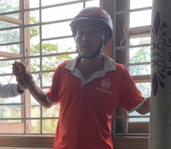 Đặng Văn Đồng tại thời điểm bị cơ quan Công an bắt giữ.