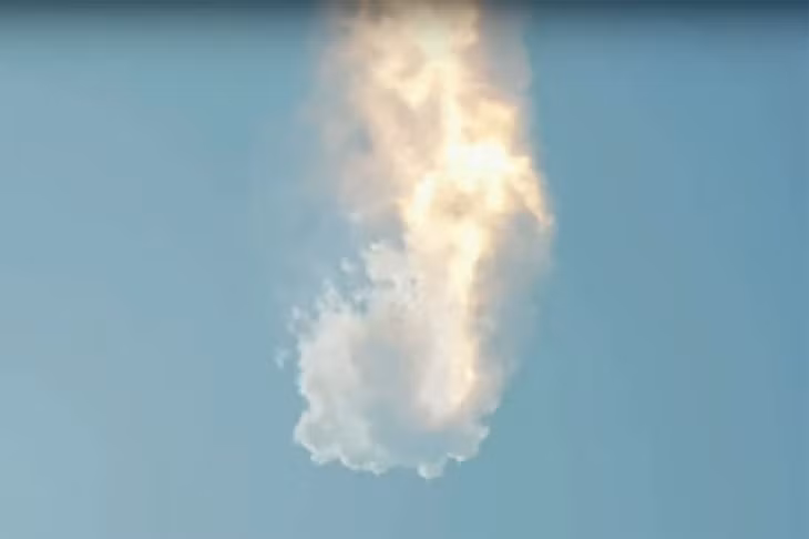 Cảnh tượng tên lửa SpaceX phát nổ giữa không trung sau khi phóng. Ảnh: SpaceX/Reuters.