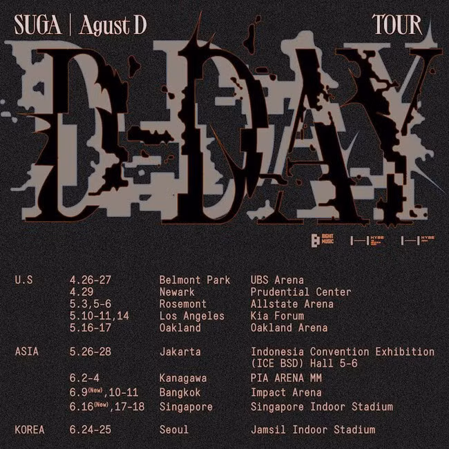 Bìa album "D-DAY' của Suga BTS