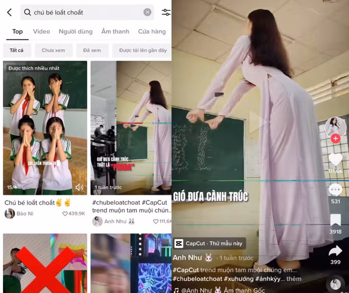 Đoạn nhạc chế "Lượm" ghép trong rất nhiều video với hình ảnh phản cảm (Ảnh: Chụp màn hình).