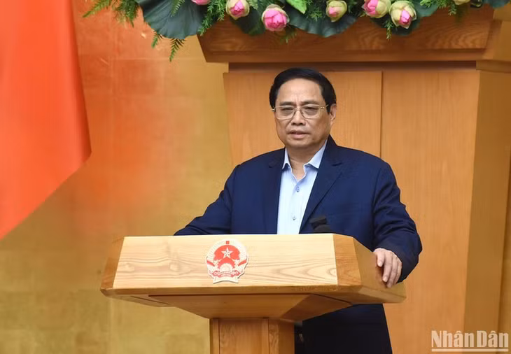 Thủ tướng Phạm Minh Chính phát biểu tại phiên họp.