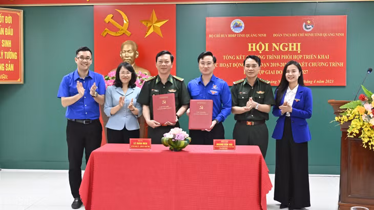 Ký kết chương trình phối hợp giai đoạn 2023 - 2027 giữa Bộ Chỉ huy BĐBP tỉnh và Tỉnh Đoàn Quảng Ninh.