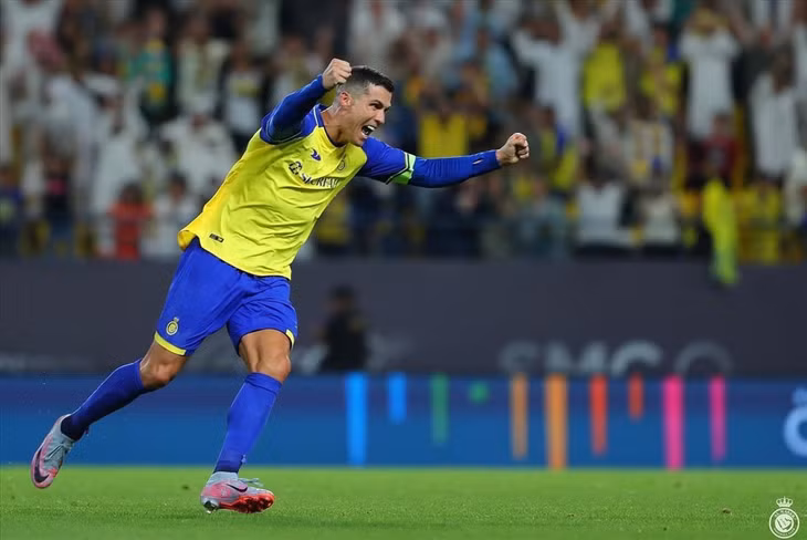 Ronaldo ăn mừng bàn thắng tại Al Nassr Ảnh: CLB Al Nassr