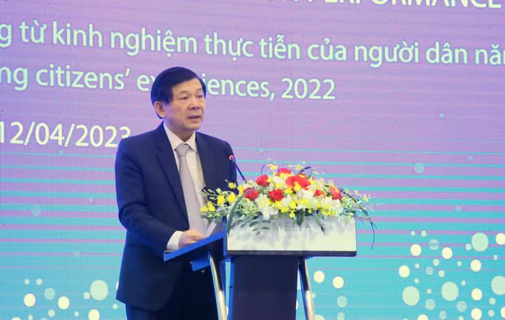 TS. Nguyễn Hữu Dũng, Phó Chủ tịch Ủy ban Trung ương MTTQ Việt Nam phát biểu tại lễ công bố.