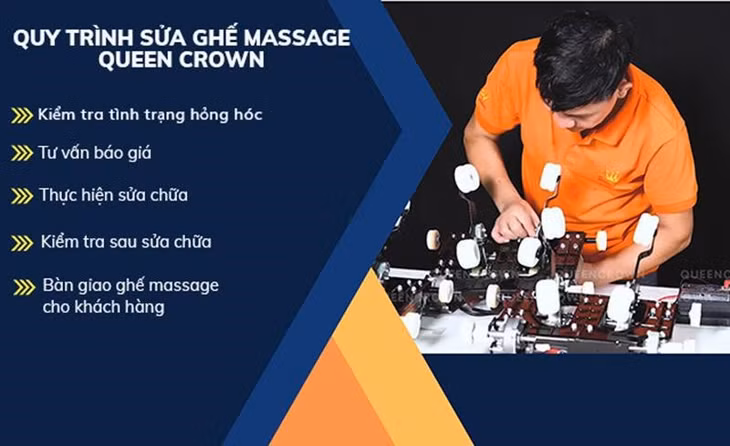 Quy trình sửa chữa chuyên nghiệp của Queen Crown.