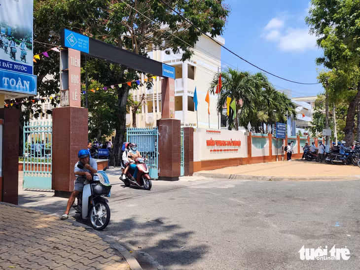 Trường THCS Xuân Diệu nơi thầy Hà đang công tác - Ảnh: HOÀI THƯƠNG