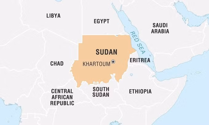 Vị trí Sudan. Đồ họa: Britannica