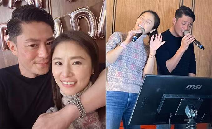 Hoắc Kiến Hoa ở tiệc sinh nhật Lâm Tâm Như hồi tháng 1. Ảnh: Instagram/Lin Xinru