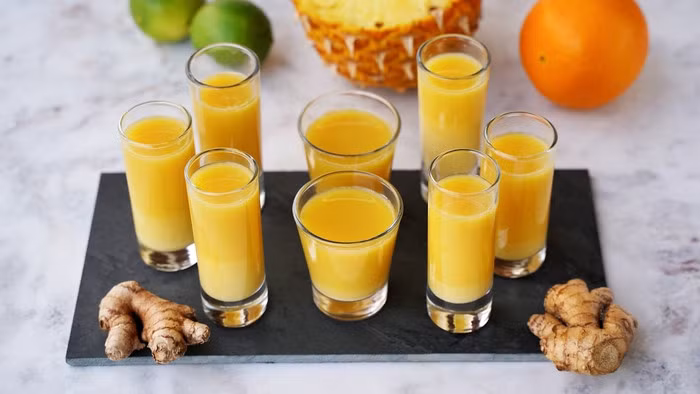 Nước ép gừng có nhiều dưỡng chất có tác dụng chống viêm và chống oxy hoá (Ảnh: ST)