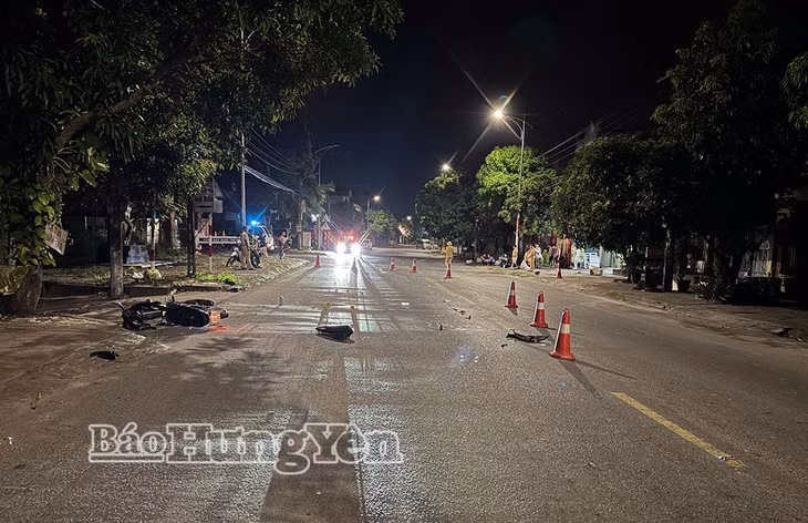 Hiện trường vụ tai nạn.
