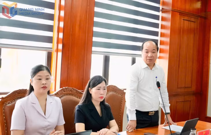Lãnh đạo Đảng uỷ phường Bãi Cháy báo cáo kết quả công tác 7 tháng đầu năm 2026.
