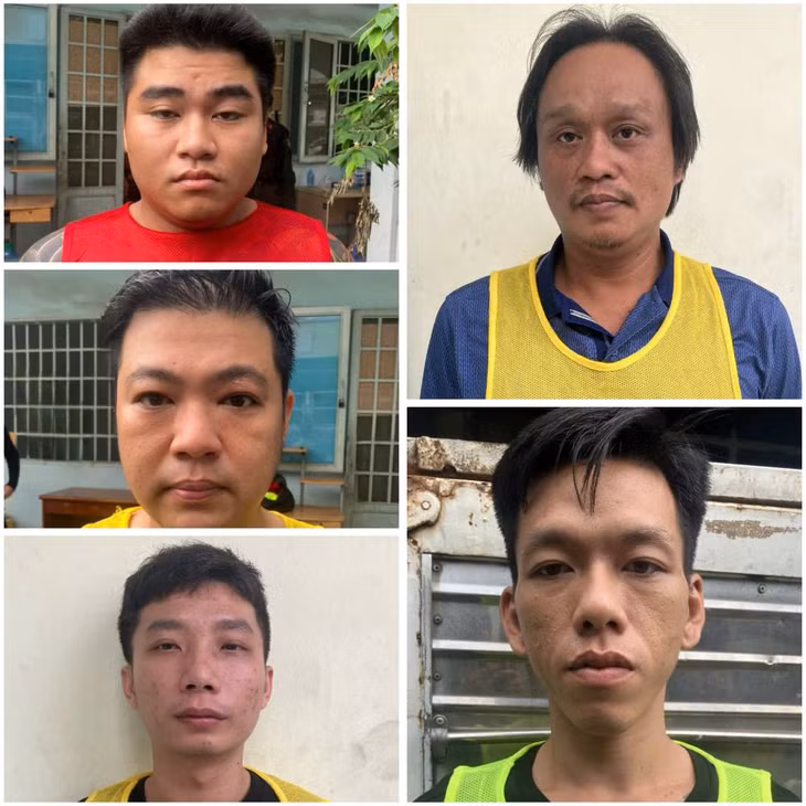 Các đối tượng trong đường dây cá độ bóng đá quy mô 3.500 tỉ đồng mùa World Cup tại cơ quan điều tra. Ảnh: Công an TPHCM