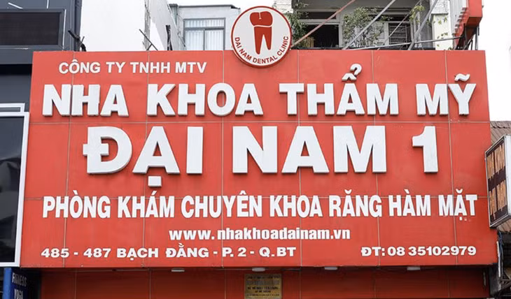 Trụ sở chính của Nha khoa thẩm mỹ Đại Nam tại số 485-487 Bạch Đằng, phường Gia Định - Ảnh chụp màn hình