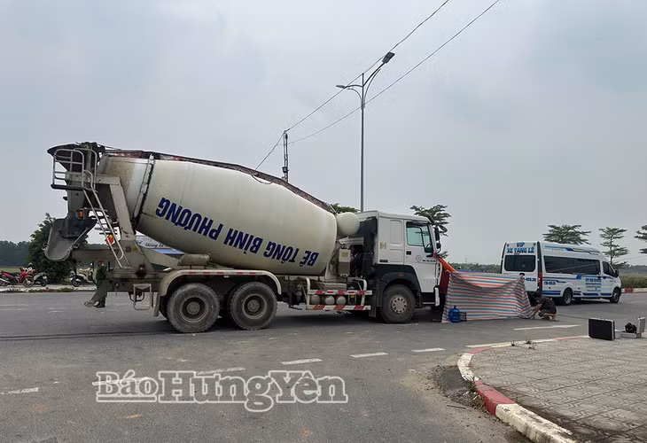 Hiện trường vụ tai nạn giao thông.