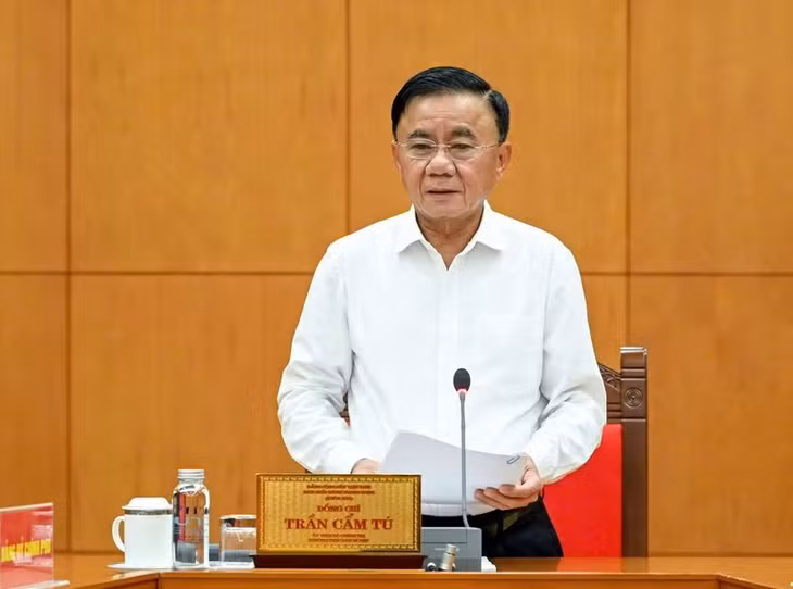 Đồng chí Trần Cẩm Tú, Ủy viên Bộ Chính trị, Thường trực Ban Bí thư. (Ảnh: DUY LINH)