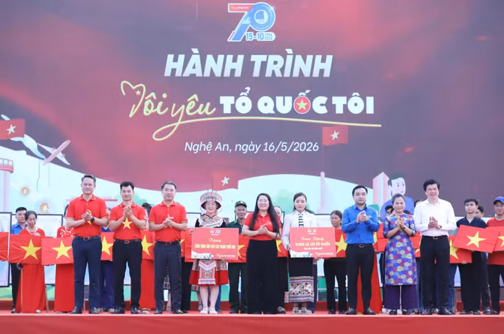 Ngày 16.5, tại Nghệ An, T.Ư Hội Liên hiệp thanh niên Việt Nam tổ chức khởi động hành trình Tôi yêu Tổ quốc tôi năm 2026.