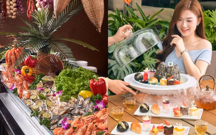 Đại tiệc buffet hải sản tôn vinh nguyên liệu bản địa và set trà chiều 