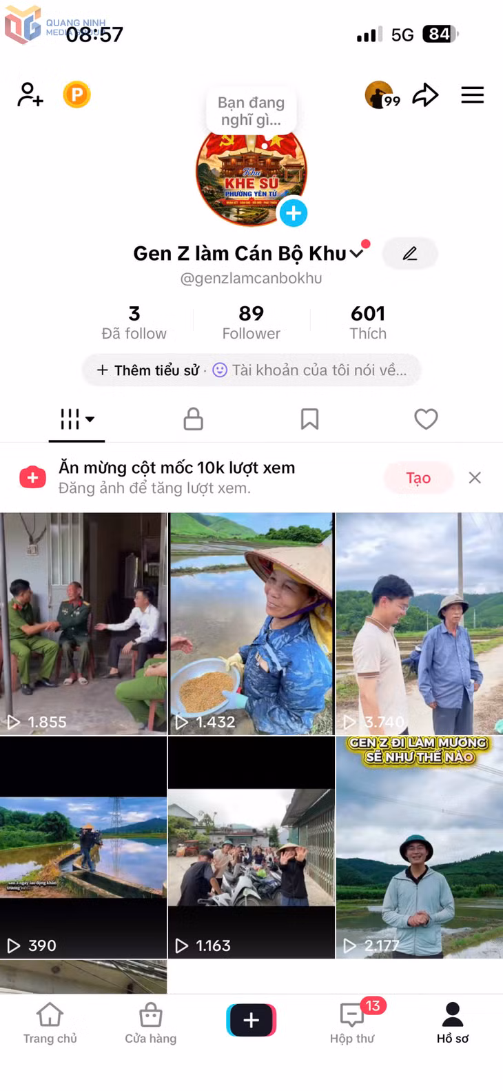 Kênh tiktok 