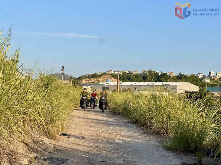Công an phường Việt Hưng rà soát địa bàn khu dân cư.