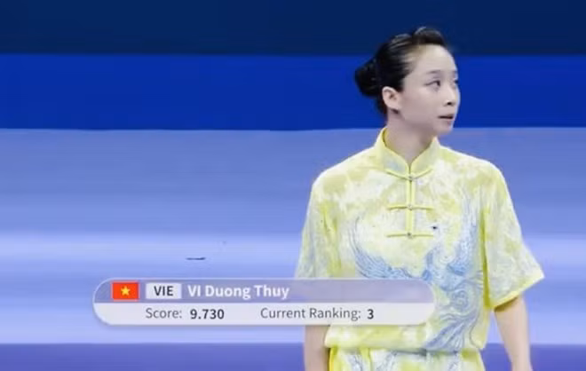 Tuyển thủ Dương Thúy Vi là một trong những người giành huy chương cho tuyển wushu Việt Nam tại Cúp taolu thế giới 2026. Ảnh: Ban tổ chức
