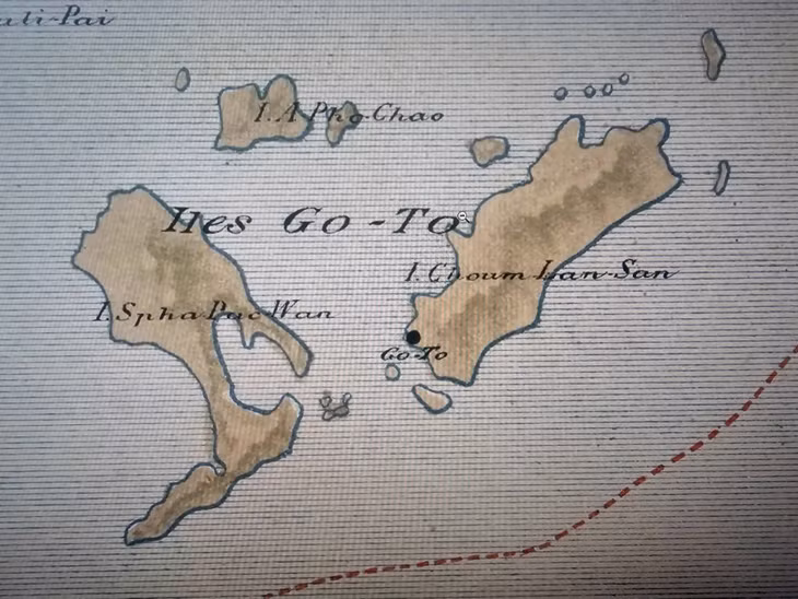 Bản đồ tỉnh Quảng Yên năm 1890 chú thích quần đảo Cô Tô là IIes Go-To.