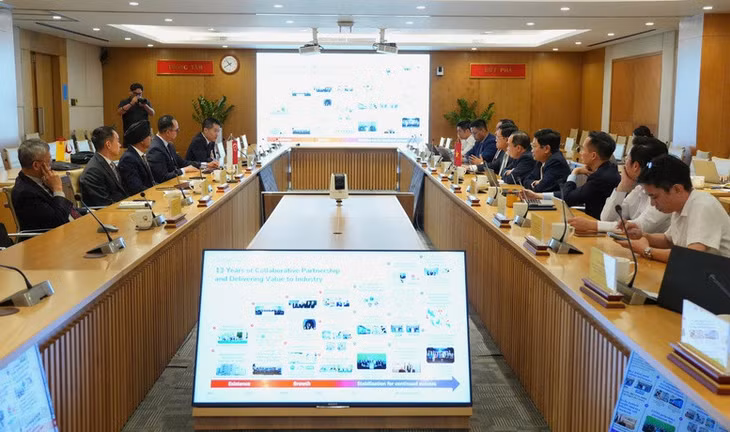 Bộ KH&CN làm việc với các cơ quan về đề xuất thành lập Trung tâm Nghiên cứu Sản xuất Tiên tiến Việt Nam Ảnh: VGP/TG