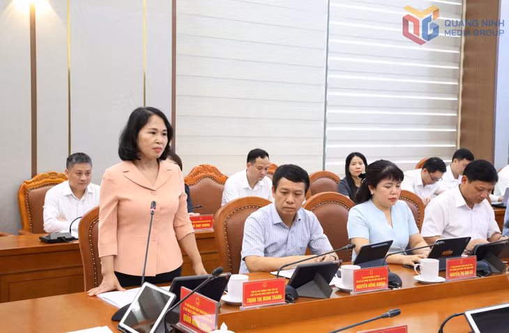 Đồng chí Trịnh Thị Minh Thanh, Phó Bí thư Thường trực Tỉnh ủy, Chủ tịch HĐND tỉnh, phát biểu tại hội nghị.