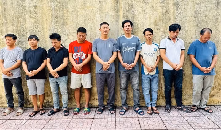 Các đối tượng bị bắt giữ. (Ảnh: CAND)