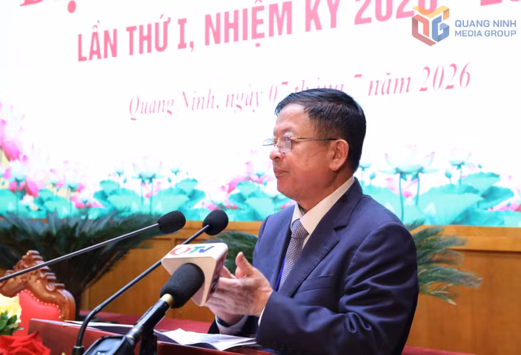 Đồng chí Đỗ Hồng Quân, Phó Chủ tịch Ủy ban Trung ương MTTQ Việt Nam, Chủ tịch Liên hiệp các Hội Văn học Nghệ thuật Việt Nam, phát biểu chỉ đạo tại Đại hội.