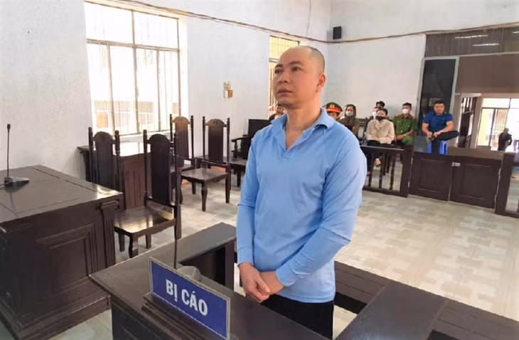 Bị cáo Nhân tại phiên tòa xét xử.