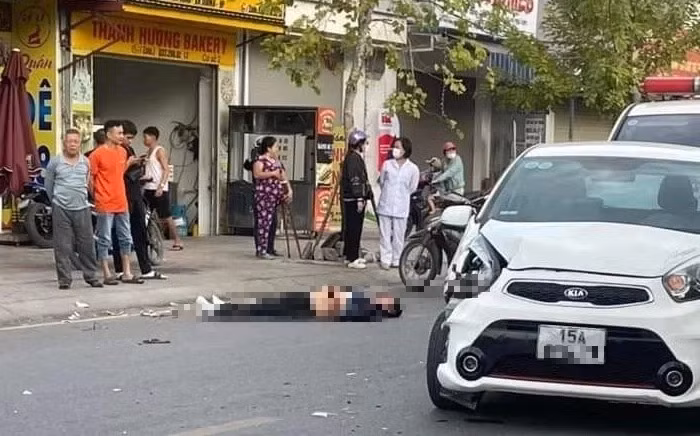 Hiện trường vụ tai nạn.