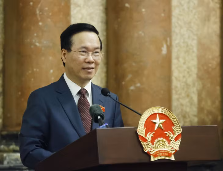 Chủ tịch nước Võ Văn Thưởng phát biểu tại cuộc gặp