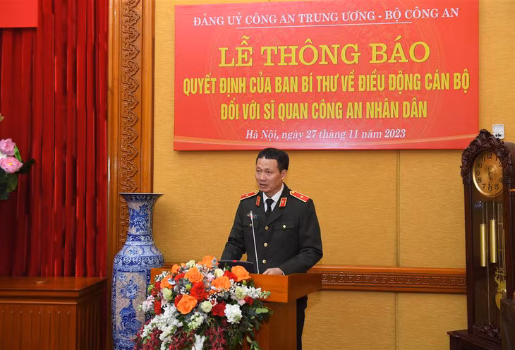 Thiếu tướng Vũ Hồng Văn phát biểu tại buổi lễ - Ảnh: Bộ Công an