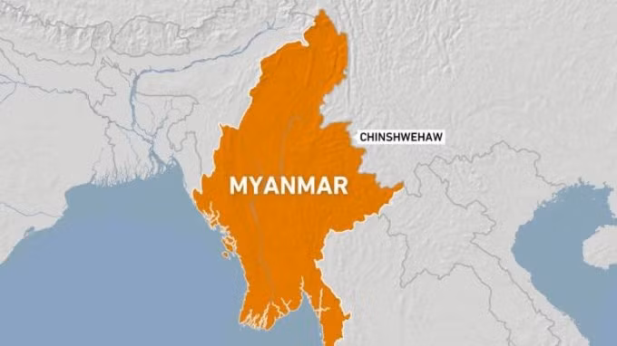 Vị trí thị trấn Chinshwehaw ở bang Shan, miền bắc Myanmar. Đồ họa: Al Jazeera