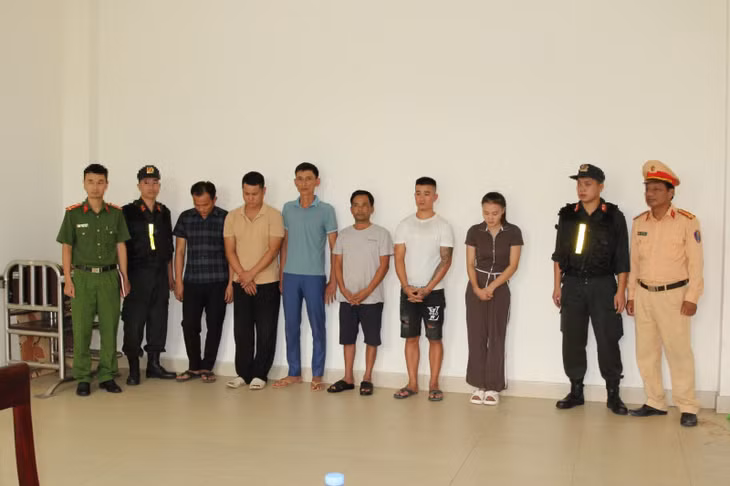 Các đối tượng bị bắt giữ trong chuyên án.