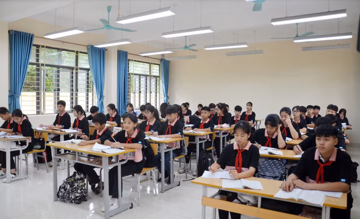 Một giờ học tại Trường THCS thị trấn Ba Chẽ (huyện Ba Chẽ).
